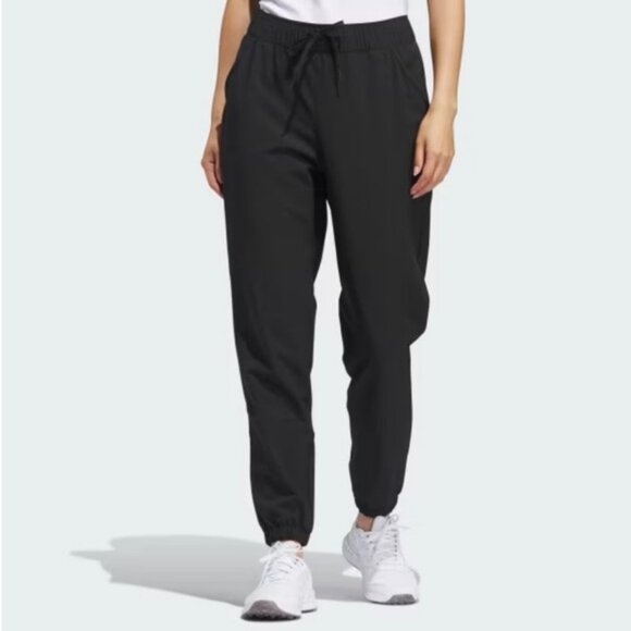 Adidas Golf Black Athletic Joggers Women’s Size Small Cotton Blend Sweatpants - Picture 1 of 6